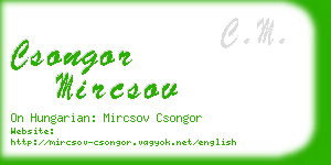 csongor mircsov business card